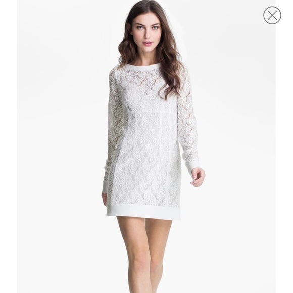 nanette lepore white lace dress